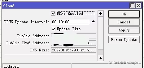 RouterOS(ROS)软路由动态域名解析DDNS插图 在这里插入图片描述