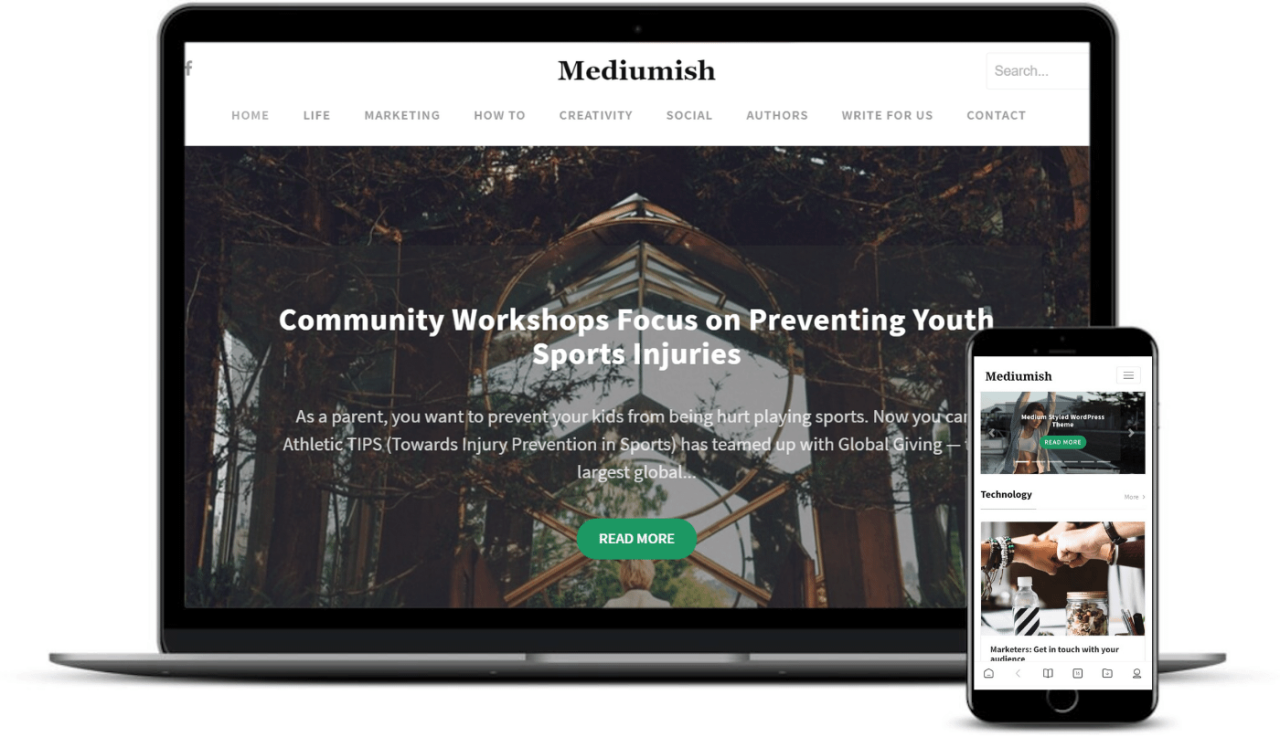 10个最佳WordPress主题(如中型)(适用于博客,企业等)插图1 10个最佳WordPress主题(如中型)(适用于博客,企业等)插图1