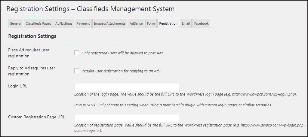 如何安装另一个WordPress分类插件(AWPCP)插图13 登记