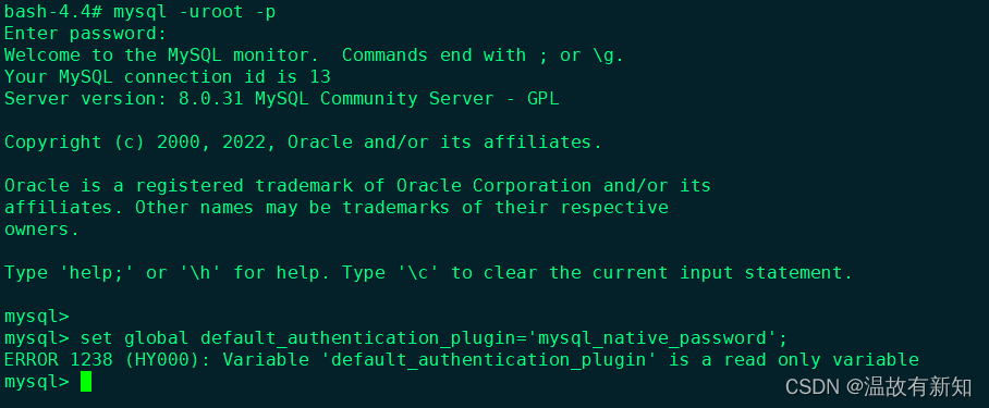 docker部署mysql问题汇总插图 在这里插入图片描述