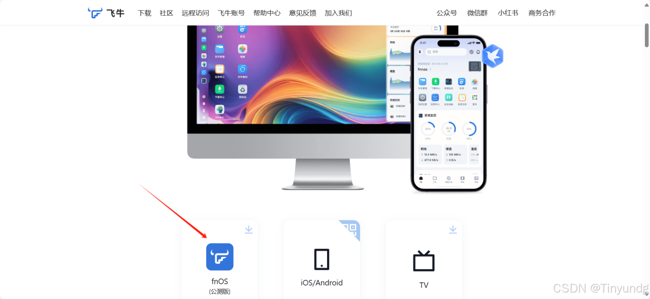 飞牛私有云 fnOS（免费NAS系统）安装插图1