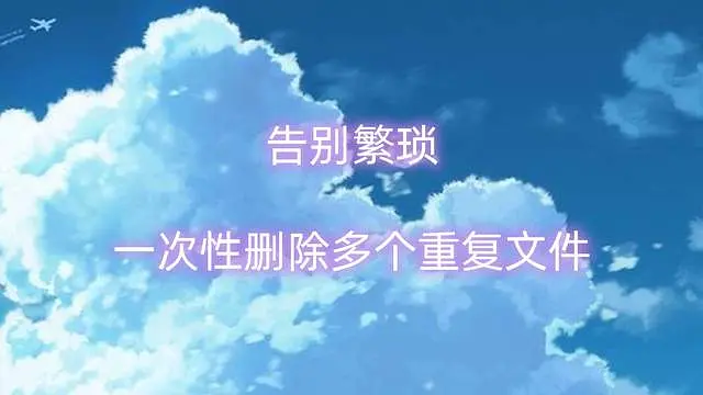 告别繁琐,一次性删除多个重复文件!插图 告别繁琐,一次性删除多个重复文件!插图
