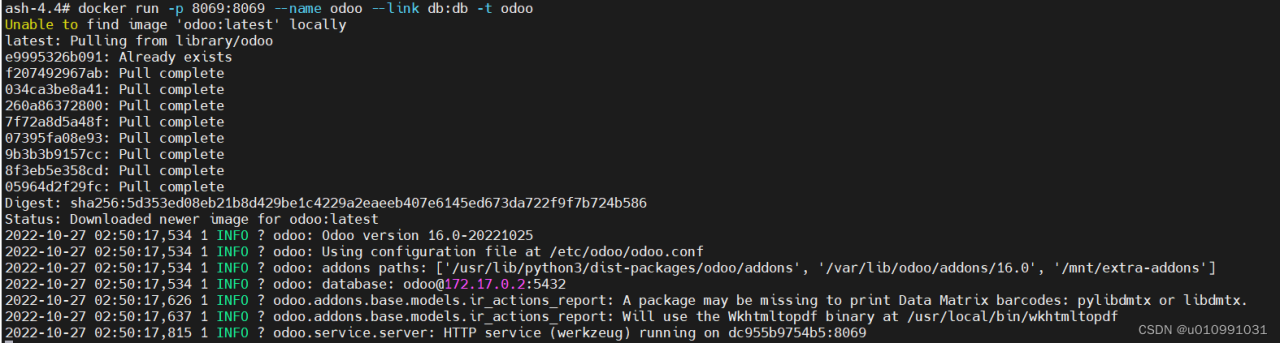 群晖NAS和绿联NAS的Docker安装odoo18社区版和企业版教程插图6 群晖NAS和绿联NAS的Docker安装odoo18社区版和企业版教程插图6