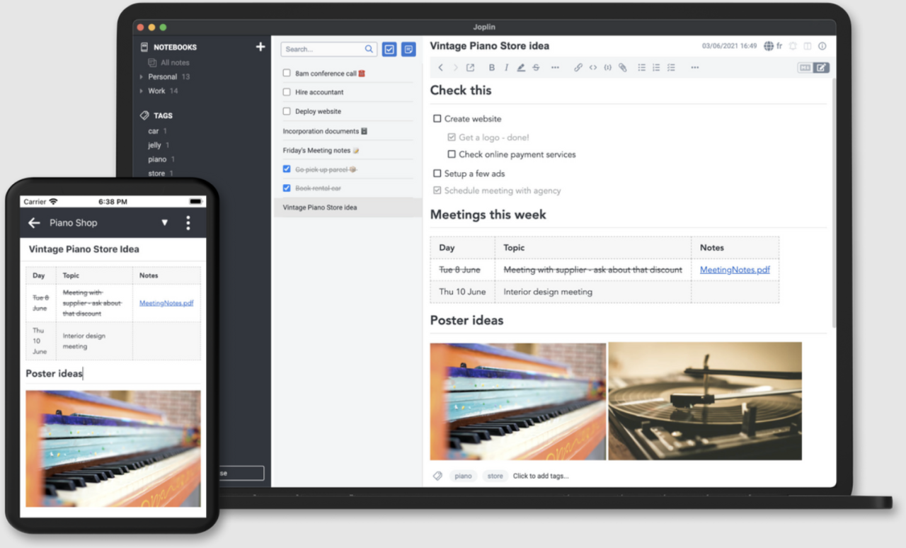 免费开源的私人笔记项目，极空间搭建全平台笔记和待办事项『Joplin』插图1